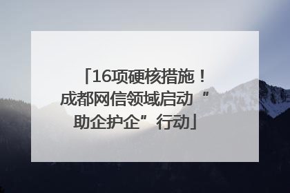 16项硬核措施！成都网信领域启动“助企护企”行动