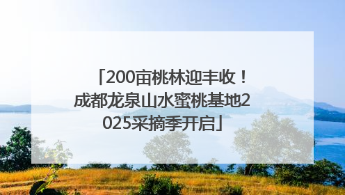 200亩桃林迎丰收！成都龙泉山水蜜桃基地2025采摘季开启
