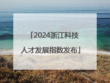 2024浙江科技人才发展指数发布