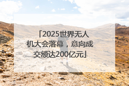 2025世界无人机大会落幕，意向成交额达200亿元