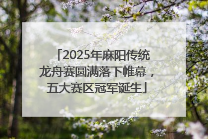 2025年麻阳传统龙舟赛圆满落下帷幕，五大赛区冠军诞生