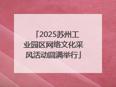2025苏州工业园区网络文化采风活动圆满举行