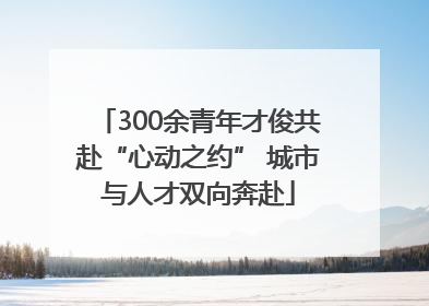 300余青年才俊共赴“心动之约” 城市与人才双向奔赴