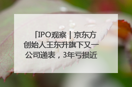 IPO观察｜京东方创始人王东升旗下又一公司递表，3年亏损近50亿元，近8成收入来自同一客户